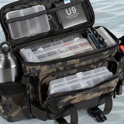 canvas waist bag, crossbody shoulder bag, universal travel sports bag, a practical fishing gear bag