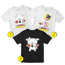 Super Shiro T-Shirt Merch - 3 Pack Tee Shirts Bundle Cartoon Printed Short Sleeve Toddler Unisex Boys Girls 1-10