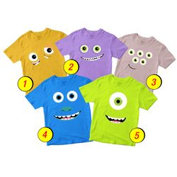 Monster University T-Shirt Merch - 3 Pack Tee Shirts Bundle Cartoon Printed Short Sleeve Toddler Unisex Boys Girls 1-10