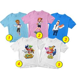 Super Wings 3 T-Shirt Merch - 3 Pack Tee Shirts Bundle Cartoon Printed Short Sleeve Toddler Unisex Boys Girls 1-10