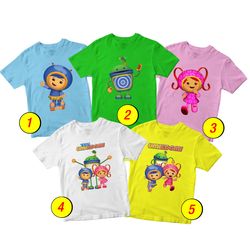 Team Umizoomi T-Shirt Merch - 3 Pack Tee Shirts Bundle Cartoon Printed Short Sleeve Toddler Unisex Boys Girls 1-10