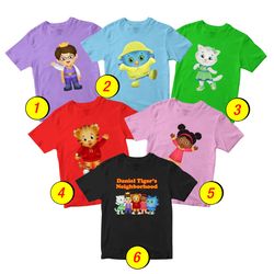 Daniel Tiger's Neighborhood T-Shirt Merch - 3 Pack Tee Shirts Bundle Cartoon Printed Short Sleeve Toddler Unisex