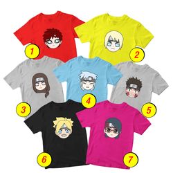 Boruto Naruto T-Shirt Merch - 3 Pack Tee Shirts Bundle Cartoon Printed Short Sleeve Toddler Unisex Boys Girls 1-10