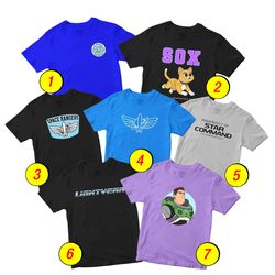Buzz Lightyear T-Shirt Merch - 3 Pack Tee Shirts Bundle Cartoon Printed Short Sleeve Toddler Unisex Boys Girls 1-10