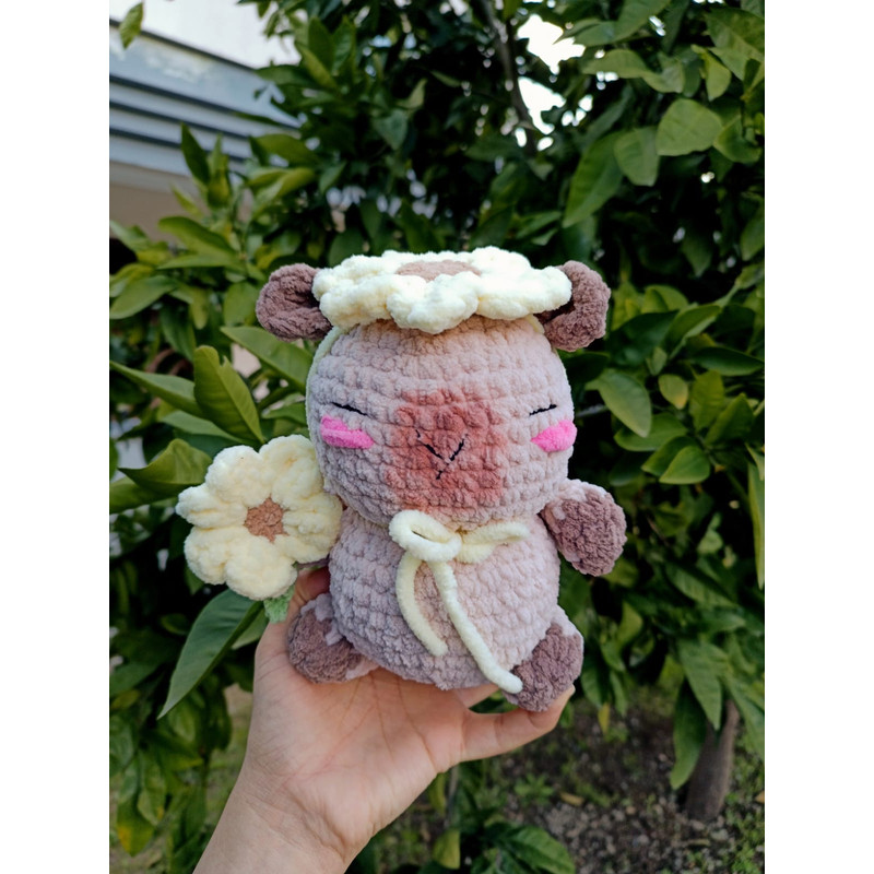Sunflower Capybara Crochet Pattern Amigurumi Plush PDF Digital DIY Toy Pattern For Cute Gift 0