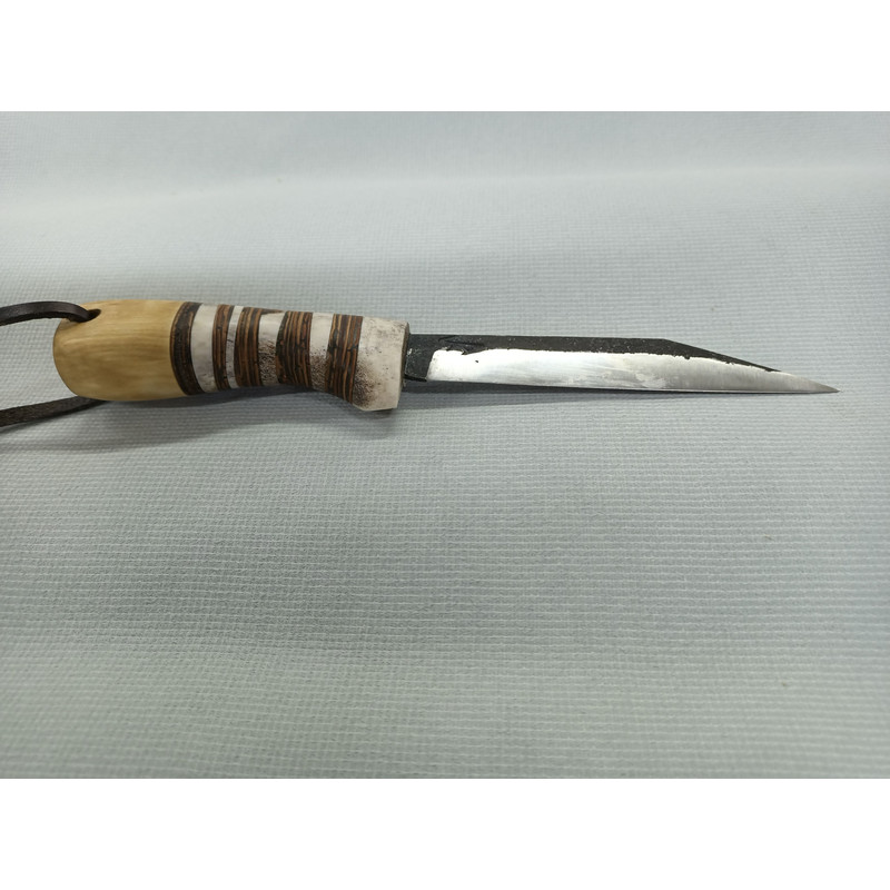Anglo Saxon Seax Knife With A Birch Antler And Birch Bark Handle 1