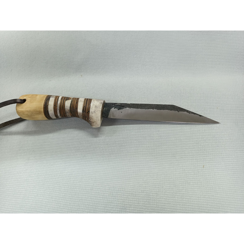 Anglo Saxon Seax Knife With A Birch Antler And Birch Bark Handle 2