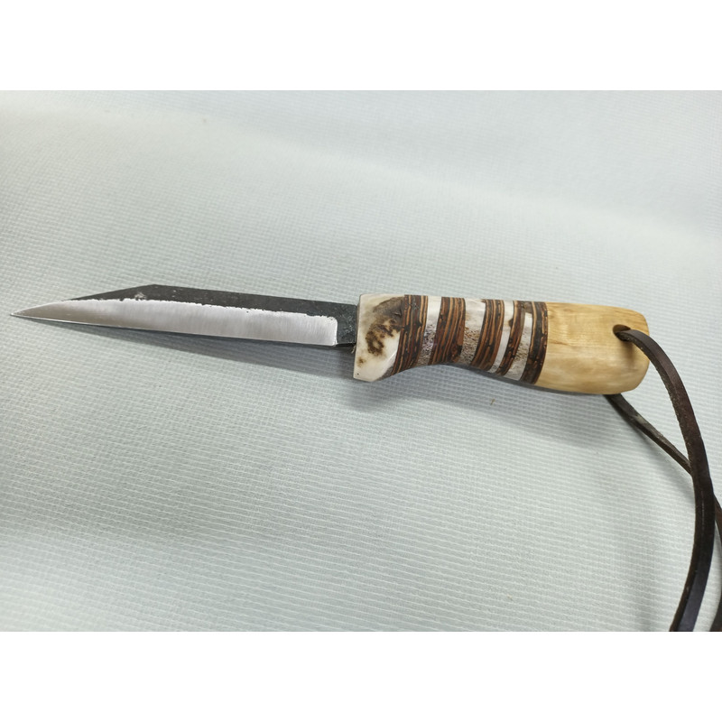 Anglo Saxon Seax Knife With A Birch Antler And Birch Bark Handle 3