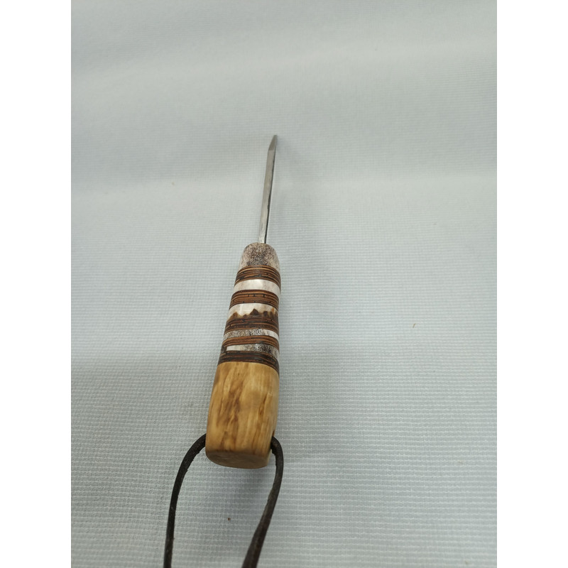 Anglo Saxon Seax Knife With A Birch Antler And Birch Bark Handle 5