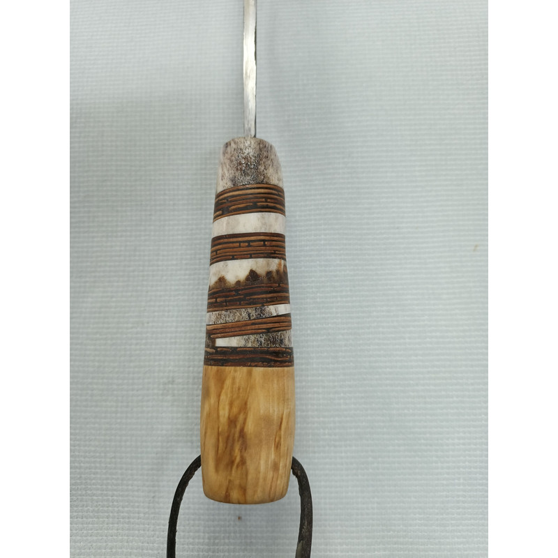 Anglo Saxon Seax Knife With A Birch Antler And Birch Bark Handle 6