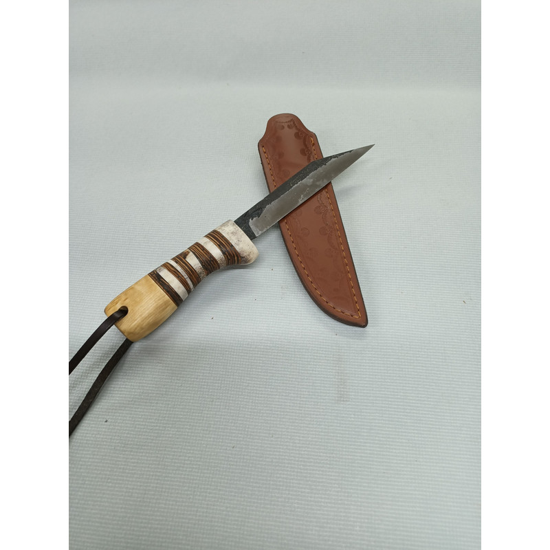 Anglo Saxon Seax Knife With A Birch Antler And Birch Bark Handle 8