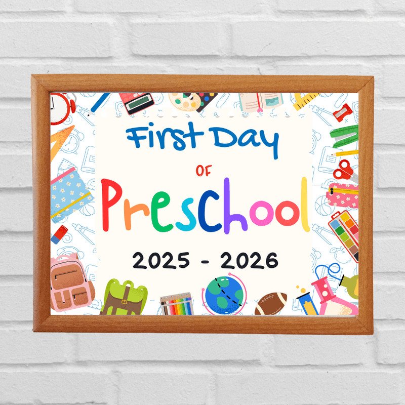 First Day Of School Signs 20252026 Printable Photo Props 1
