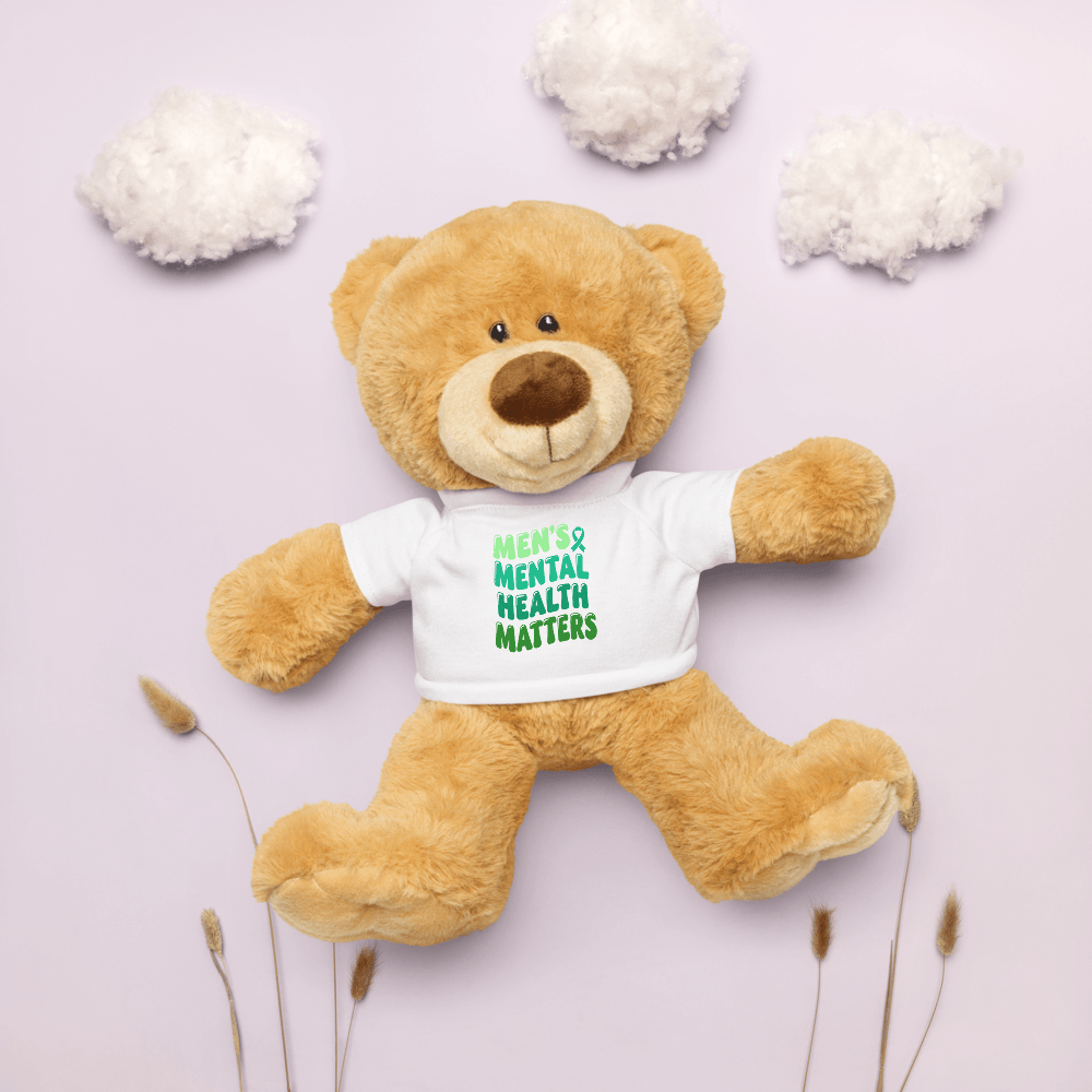 Teddy Bear With Mens Mental Health Matters Tshirt 4