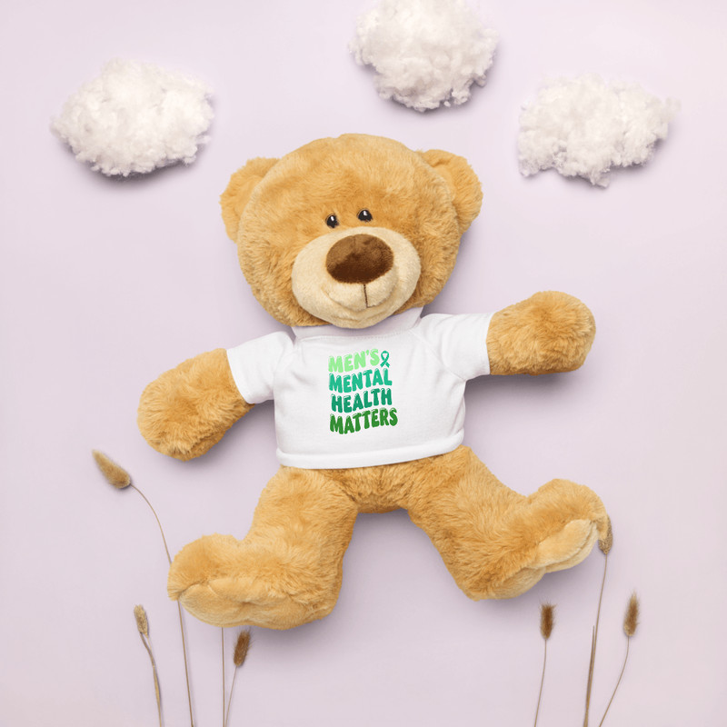 Teddy Bear With Mens Mental Health Matters Tshirt 4