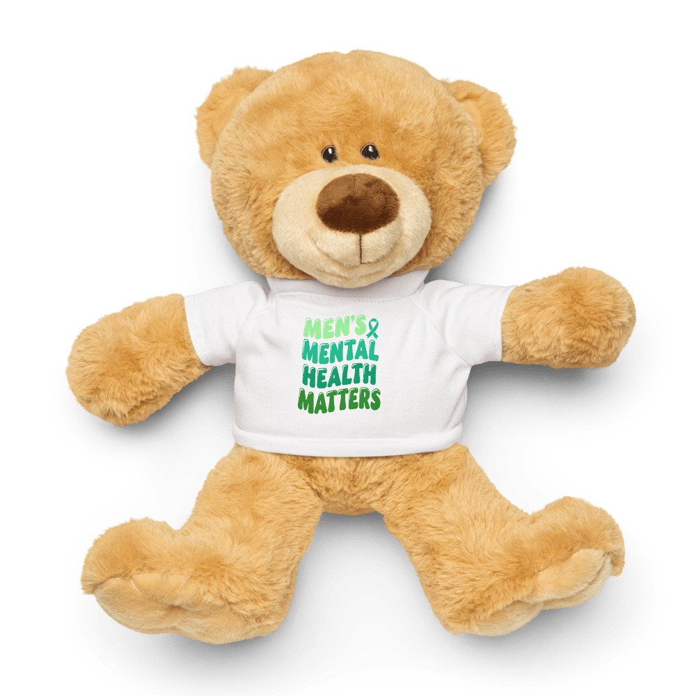 Teddy Bear With Mens Mental Health Matters Tshirt 5