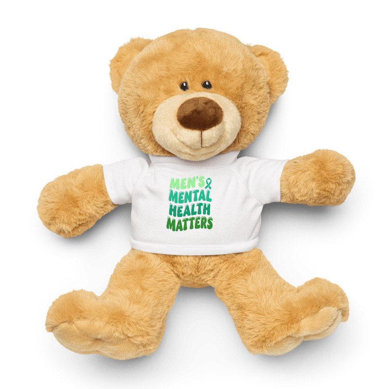 Teddy Bear With Mens Mental Health Matters Tshirt 5