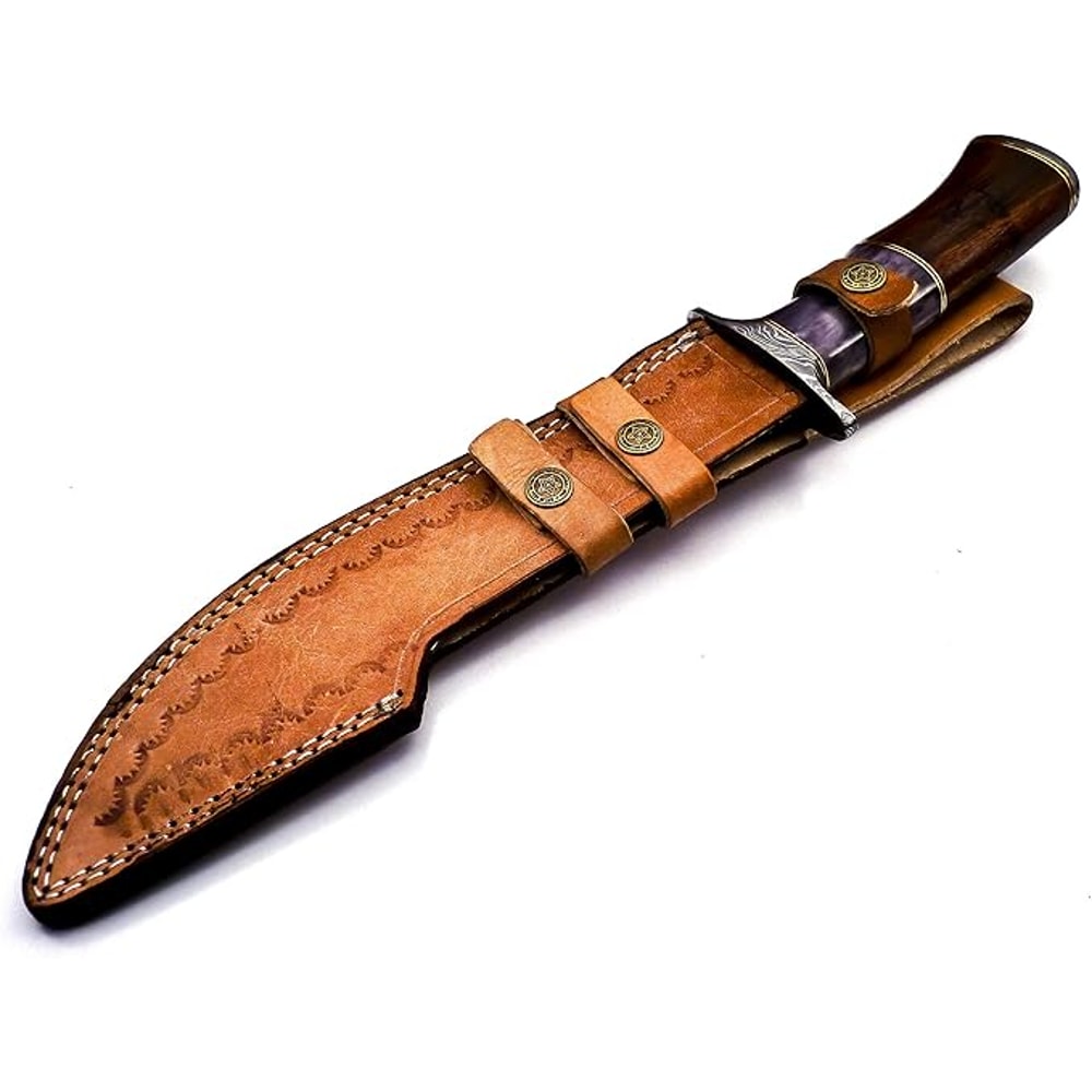 15 Inch Handmade Damascus Bowie Knife A True Masterpiece 4