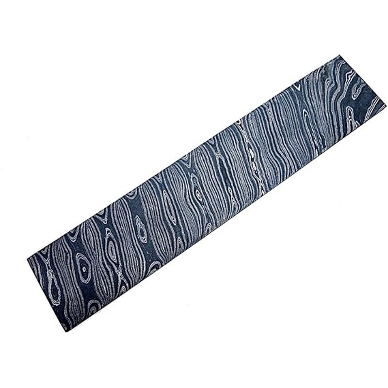 10 Inch Twist Pattern Damascus Steel Billet  6mm Thick 2 Inch Wide  Custom Knife Making Blank 1