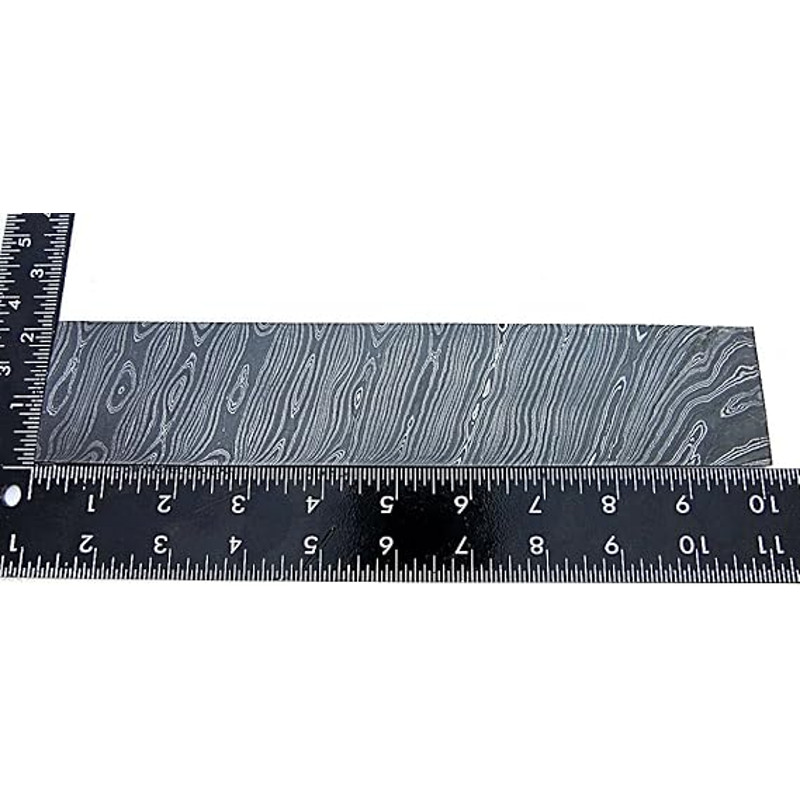 10 Inch Twist Pattern Damascus Steel Billet  6mm Thick 2 Inch Wide  Custom Knife Making Blank 3