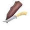 Custom Handmade Hunting Skinner Knife 9 Inch Overall 45 Inch Blade Camel Bone Handle Damascus Steel 3