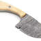 Handmade Damascus Steel Skinning Knife Set  75 Overall  Camel Bone Wenge Wood  Buffalo Horn Handles 2