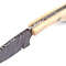 Handmade Damascus Steel Skinning Knife Set  75 Overall  Camel Bone Wenge Wood  Buffalo Horn Handles 3