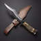 Handmade D2 Steel Bowie Knife Stag Horn Handle 13 Inch Hunting Camping Knife 0