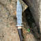 Handmade 14 Inch Damascus Steel Bowie Knife With Camel Bone  Wenge Wood Handle And Leather Sheath 3