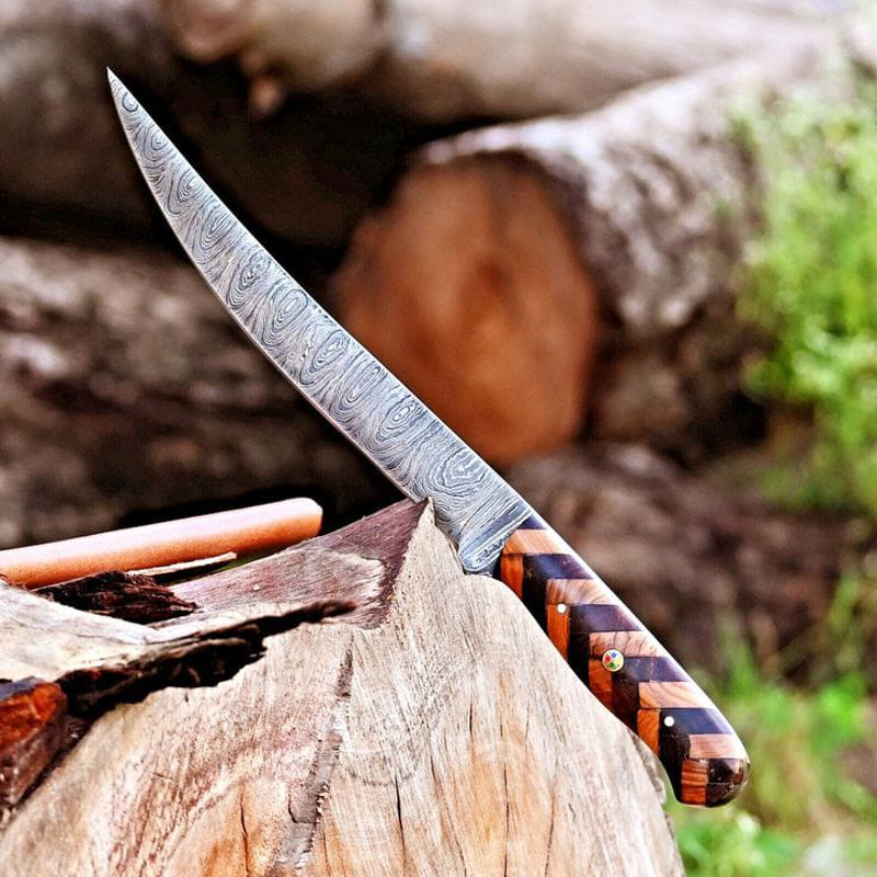 Handmade 115 Damascus Steel Fillet Knife With Wood Handle Premium Quality Gift Choice 2