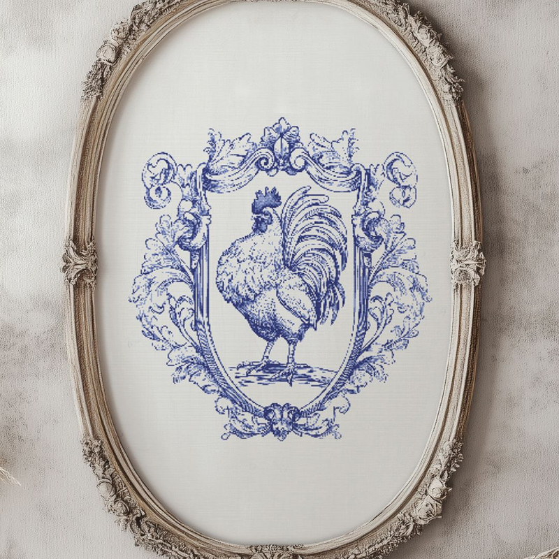 Coat Of Arms With A Rooster Cross Stitch Vintage 1 Pdf For Printing Gift Instant Download 5