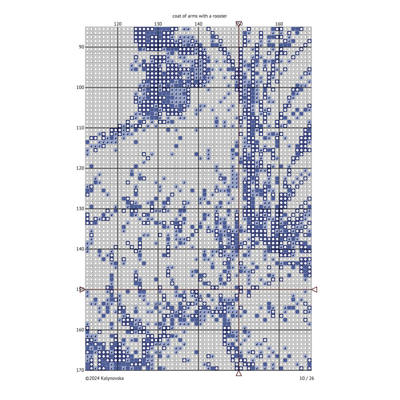 Coat Of Arms With A Rooster Cross Stitch Vintage 1 Pdf For Printing Gift Instant Download 9