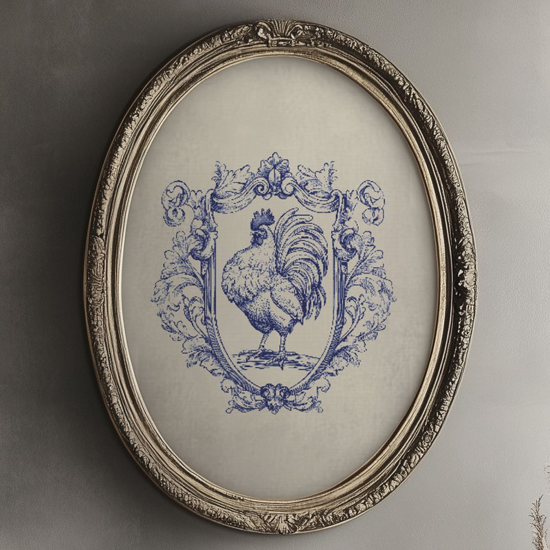 Coat Of Arms With A Rooster Cross Stitch Vintage 1 Pdf For Printing Gift Instant Download 7