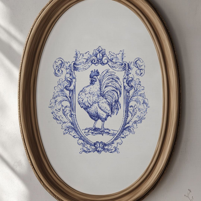 Coat Of Arms With A Rooster Cross Stitch Vintage 1 Pdf For Printing Gift Instant Download 6