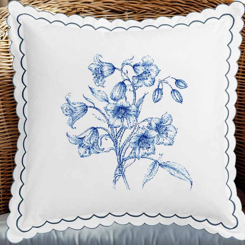 Blue Flowers Cross Stitch Vintage 1 Pdf For Printing Gift Instant Download Instant Download 0