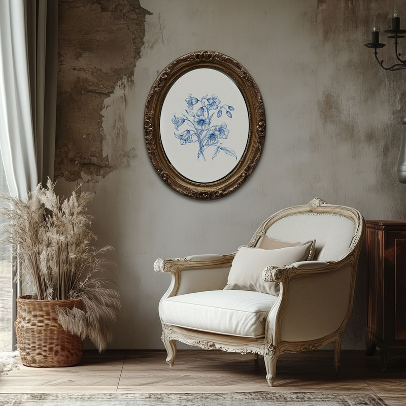 Blue Flowers Cross Stitch Vintage 1 Pdf For Printing Gift Instant Download Instant Download 4