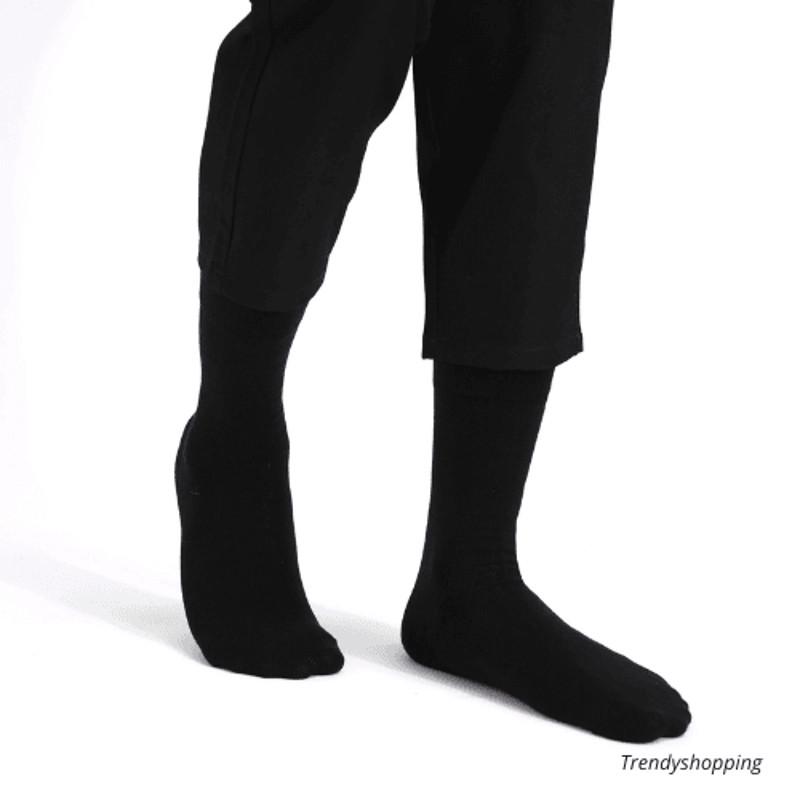 Mens Combed Cotton Striped Socks Breathable Casual Socks Plus Size Socks 6 Pairs 2