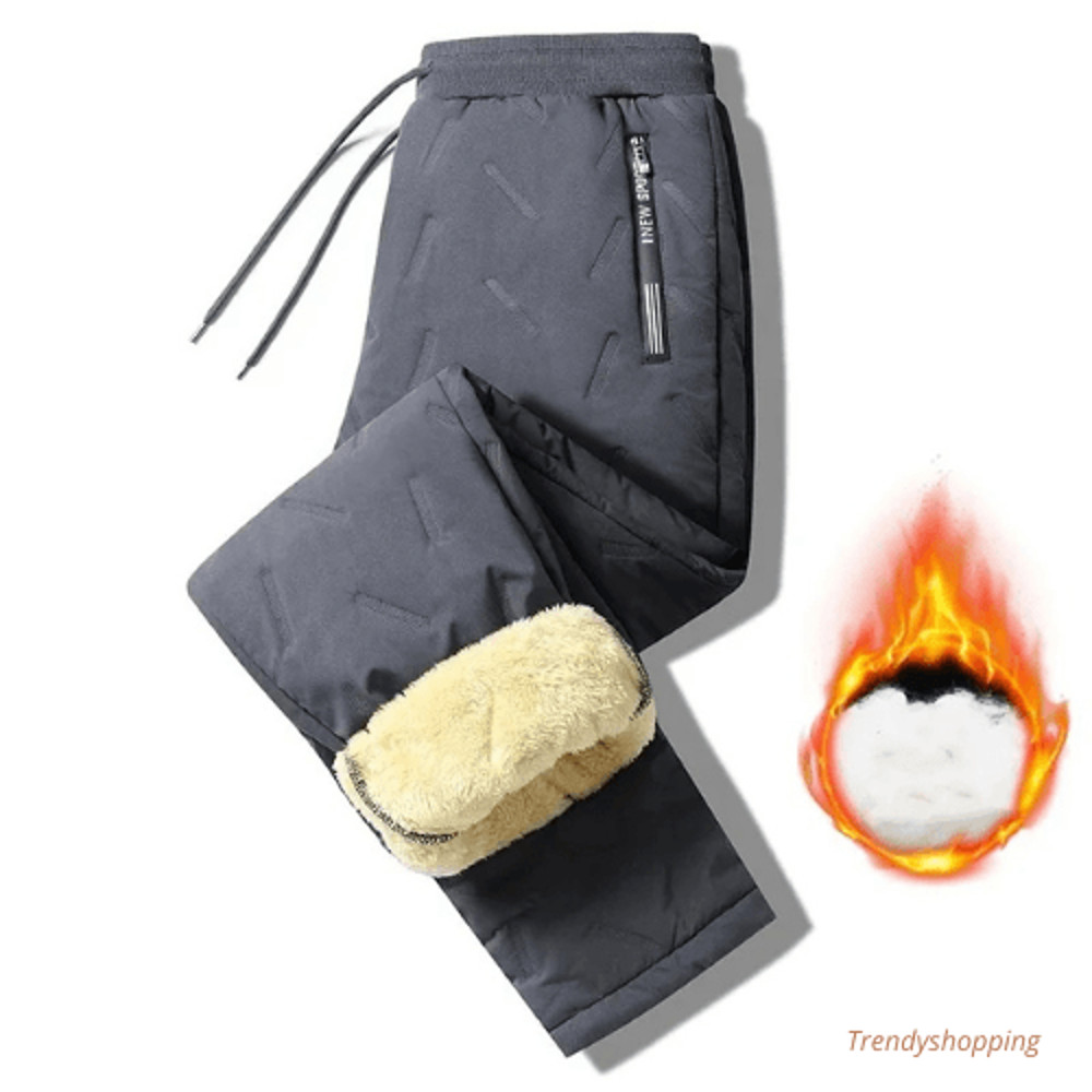 Womens Winter Thickened Pants Handmade Solid Color Warm Long Pants 2