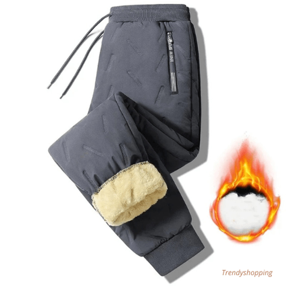 Womens Winter Thickened Pants Handmade Solid Color Warm Long Pants 3