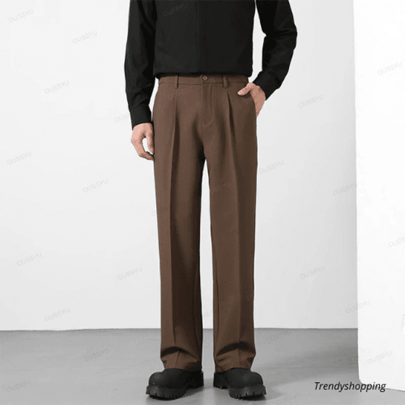 Mens Casual Business Pants With An Elastic Waistband Made Inhouse 2