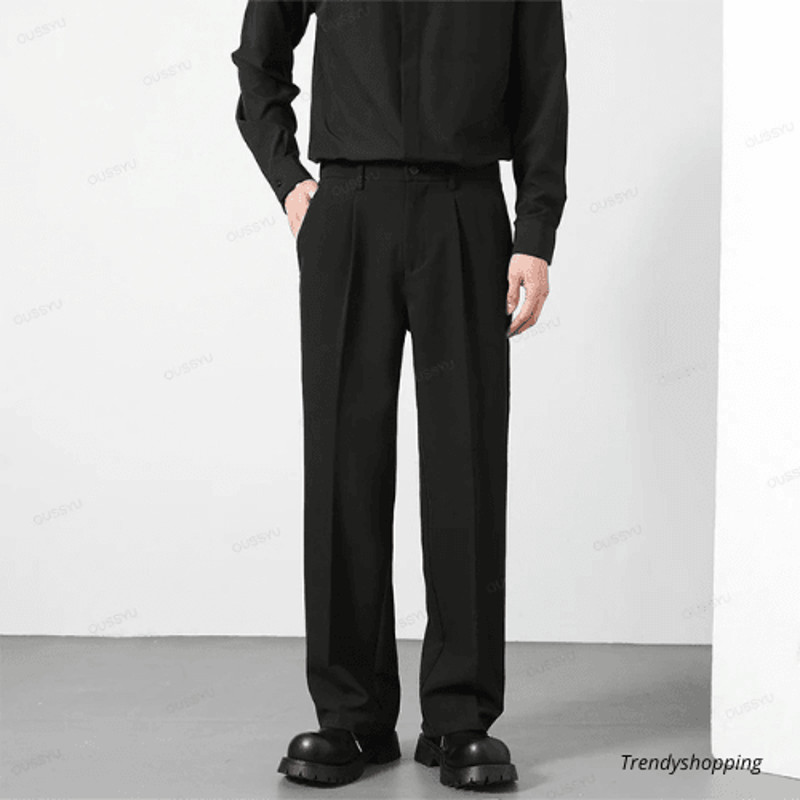 Mens Casual Business Pants With An Elastic Waistband Made Inhouse 3