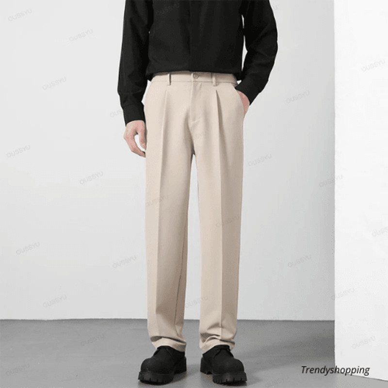 Mens Casual Business Pants With An Elastic Waistband Made Inhouse 4