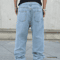 Mens Baggy Wide Leg Jeans Oversized Straight Denim Casual Solid Color Made Inhouse 2