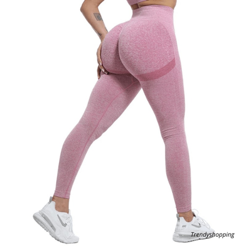 Womens High Waist Fitness Leggings Seamless Slim Stretchy Handmade Outdoor Running Pants 3