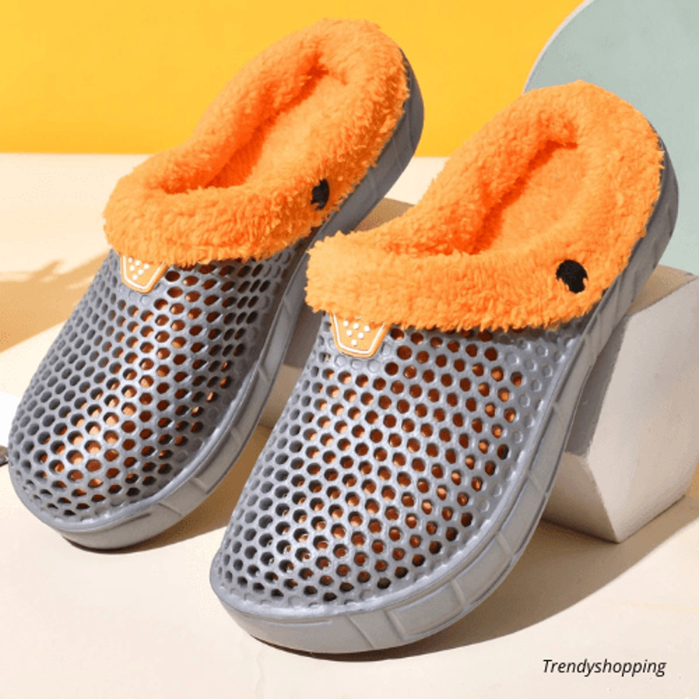 Mens And Womens Cotton Slippers Couple Style Handmade Thick Velvet Winter Warm Clogs 0