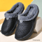 Mens And Womens Cotton Slippers Couple Style Handmade Thick Velvet Winter Warm Clogs 5