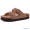 Womens Suede Mules Slippers Mens Clogs Cork Insole Sandals With Arch Support Handmade Home Shoes 7
