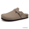 Womens Suede Mules Slippers Mens Clogs Cork Insole Sandals With Arch Support Handmade Home Shoes 12