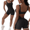 1 Piece Backless Yoga Jumpsuit U Neck Sleeveless Sports Jumpsuit Solid Color Bodysuit For Women Hom 5