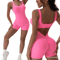 1 Piece Backless Yoga Jumpsuit U Neck Sleeveless Sports Jumpsuit Solid Color Bodysuit For Women Hom 1