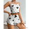 Womens Love Heart Pajamas Set Homemade Short Sleepwear 2